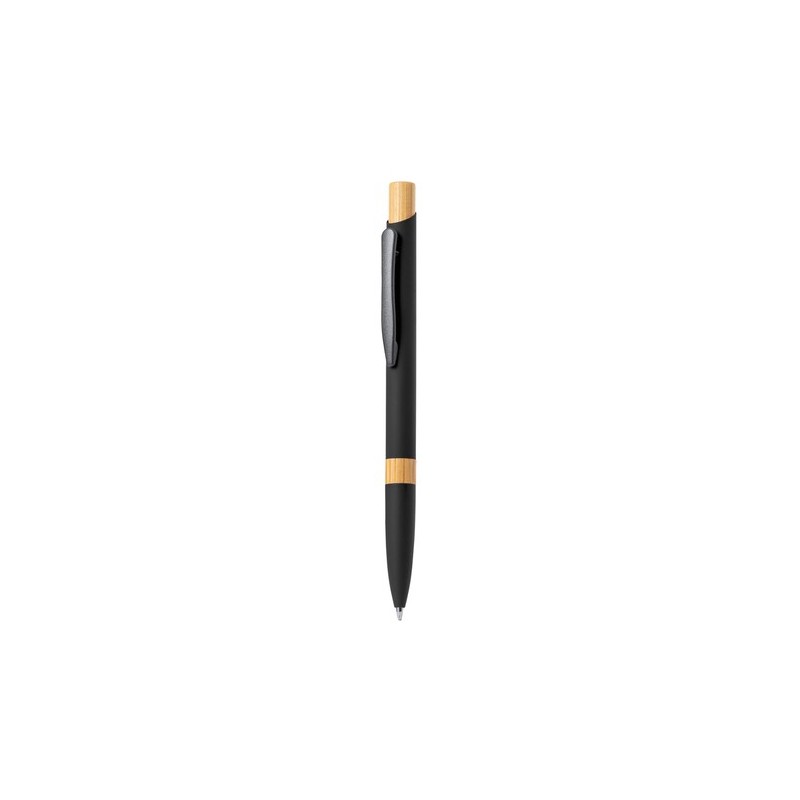 Stylo Éco-responsable en Aluminium et Bambou Personnalisé - Lantasker Matières : bambou Couleurs : gris impression haute définit