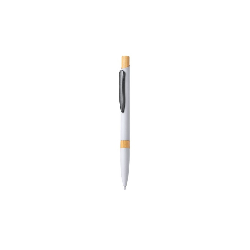 Stylo Éco-responsable en Aluminium et Bambou Personnalisé - Lantasker Matières : bambou Couleurs : bleu marine personnalisation 