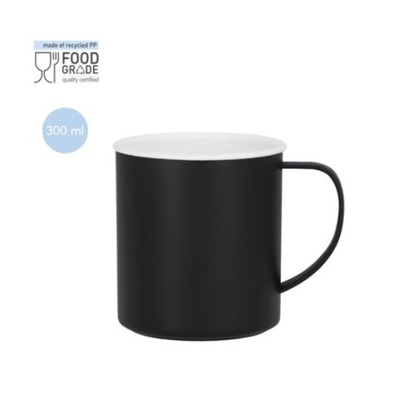 Tasse personnalisée pas chère Mayfer Couleurs : blanc Matières : polypropylène (PP) recyclé impression haute définition