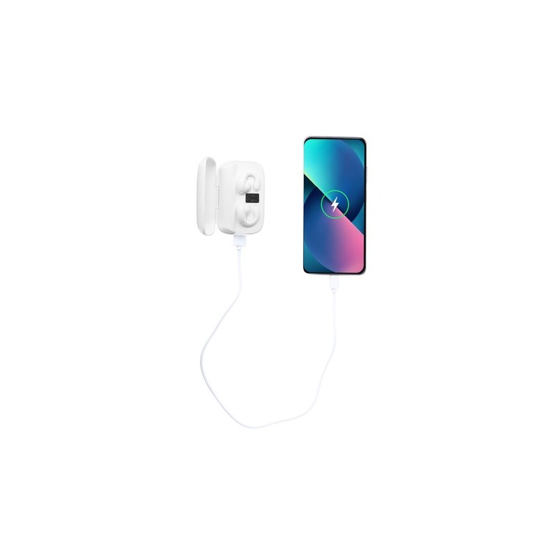 Écouteurs personnalisés Power Bank s Haxel pas cher Couleurs : blanc livraison express 24h 48h