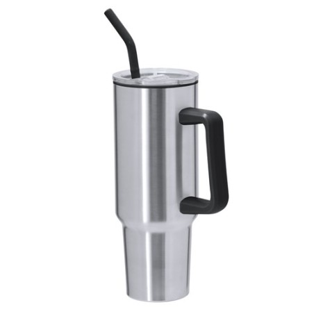 Tasse thermique personnalisée pas cher Lansin Matières : acier inoxydable Couleurs : argenté cadeau entreprise pas cher