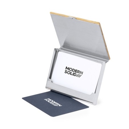Porte-Cartes Éco-responsable Personnalisé Élégance pas cher Eltanin Matières : bambou impression haute définition