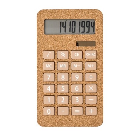 Calculatrice Éco-responsable Pratique Personnalisée pas cher - Seste Matières : liège personnalisable avec votre logo