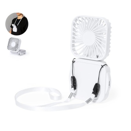 Ventilateur Portable Personnalisé Idéal pour l'Été à Prix Abordable - Benard Couleurs : blanc personnalisable avec votre logo