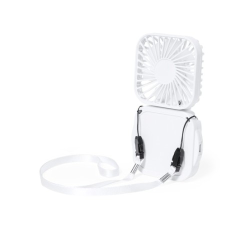 Ventilateur Portable Personnalisé Idéal pour l'Été à Prix Abordable - Benard Couleurs : blanc marquage laser ultra précis
