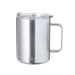 Tasse Isotherme Éco-responsable Personnalisée Thermique - Dovery Couleurs : argenté Matières : acier inoxydable recyclé