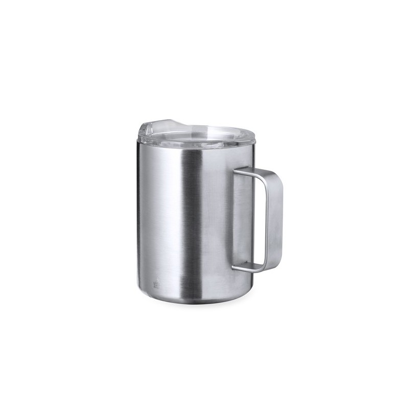 Tasse Isotherme Éco-responsable Personnalisée Thermique - Dovery Couleurs : argenté Matières : acier inoxydable recyclé cadeau e