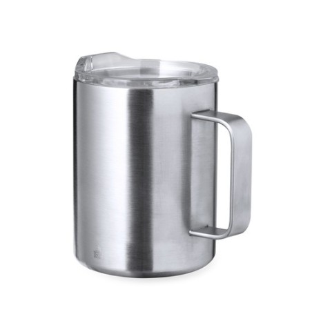 Tasse Isotherme Éco-responsable Personnalisée Thermique - Dovery Couleurs : argenté Matières : acier inoxydable recyclé cadeau e