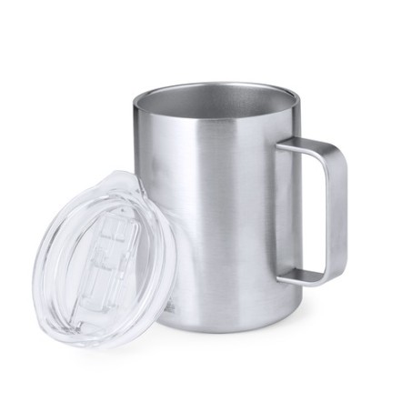 Tasse Isotherme Éco-responsable Personnalisée Thermique - Dovery Couleurs : argenté Matières : acier inoxydable recyclé goodies 