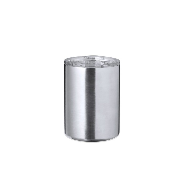 Tasse Isotherme Éco-responsable Personnalisée Thermique - Dovery Couleurs : argenté Matières : acier inoxydable recyclé impressi