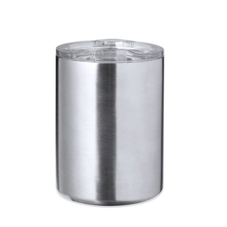 Tasse Isotherme Éco-responsable Personnalisée Thermique - Dovery Couleurs : argenté Matières : acier inoxydable recyclé impressi