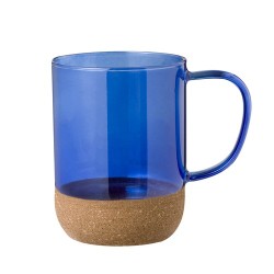 Tasse Personnalisable en Verre Saryne Matières : liège Couleurs : bleu