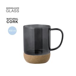 Tasse Personnalisable en Verre Saryne Matières : liège Couleurs : bleu 2