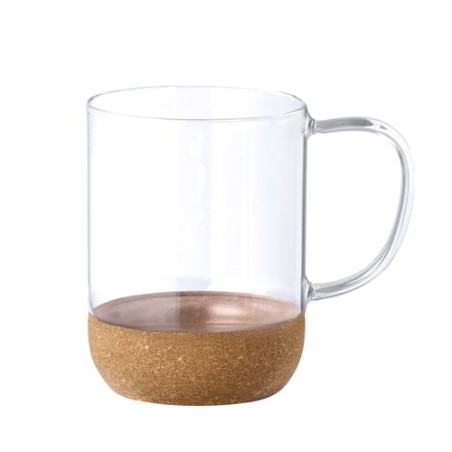 Tasse Personnalisable en Verre Saryne Matières : liège Couleurs : noir personnalisation rapide en France