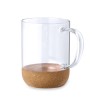 Tasse Personnalisable en Verre Saryne Matières : liège Couleurs : noir goodies publicitaire événementiel