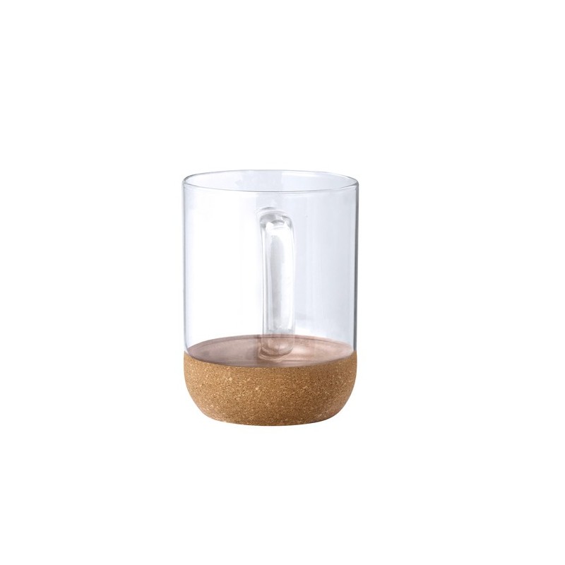 Tasse Personnalisable en Verre Saryne Matières : liège Couleurs : transparent livraison express 24h 48h