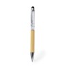 Stylet Éco-responsable Pointeur Personnalisé Bille Loev Matières : bambou Couleurs : blanc