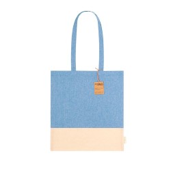 Sac Éco-responsable Pratique Personnalisé à Prix Bas Skadi Matières : coton recyclé Couleurs : bleu