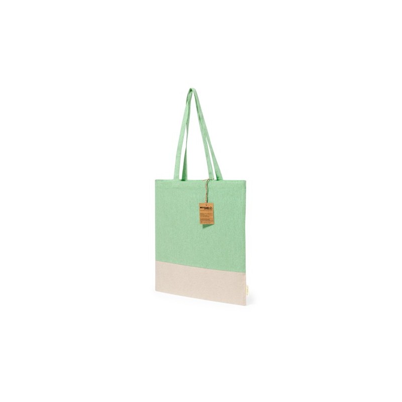 Sac Éco-responsable Pratique Personnalisé à Prix Bas Skadi Matières : coton recyclé Couleurs : bleu objet publicitaire robuste
