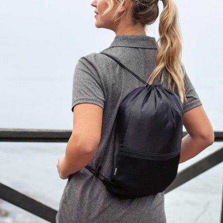 Sac à Dos Éco-responsable Personnalisable Uznam Matières : PET recyclé Couleurs : noir impression logo haute qualité