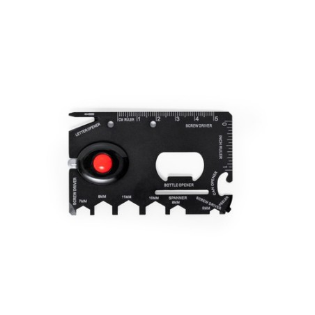 Outil Multifonction Pratique Personnalisé pas cher - Vireon Matières : acier inoxydable Couleurs : noir