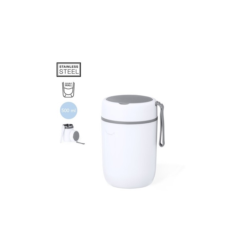 Gamelle Personnalisable Éco-responsable Boîte à Déjeuner Reuteman Matières : acier inoxydable Couleurs : blanc personnalisable a