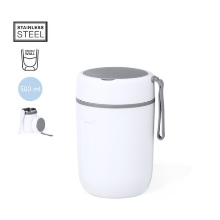 Gamelle Personnalisable Éco-responsable Boîte à Déjeuner Reuteman Matières : acier inoxydable Couleurs : blanc personnalisable a