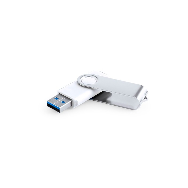 Clé USB 16GB Personnalisée Brabam Couleurs : blanc cadeau entreprise pas cher