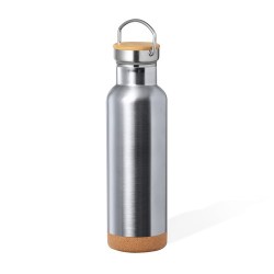 Bouteille Isotherme Thermique Personnalisée - Dixont Matières : bambou Couleurs : blanc 2