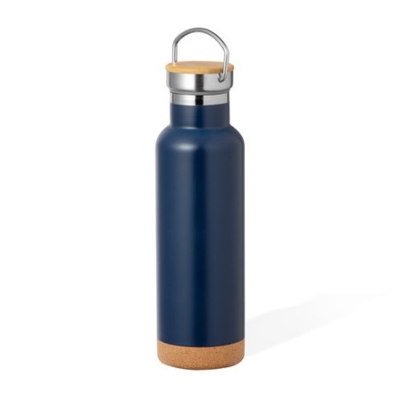 Bouteille Isotherme Thermique Personnalisée - Dixont Matières : bambou Couleurs : argenté cadeau entreprise pas cher