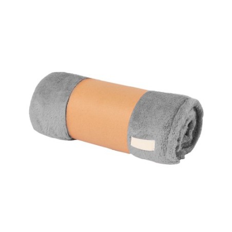 Couverture Personnalisée en Molleton - Durmok Matières : polaire Couleurs : naturel objet promotionnel éco-responsable