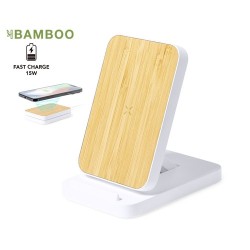 Chargeur Sans Fil Pliable 15W Personnalisé Meller Matières : bambou