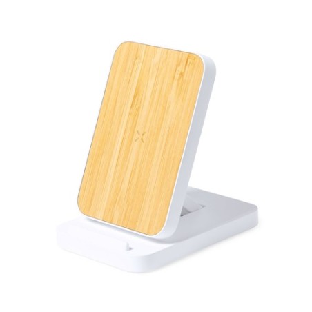 Chargeur Sans Fil Pliable 15W Personnalisé Meller Matières : bambou personnalisable avec votre logo
