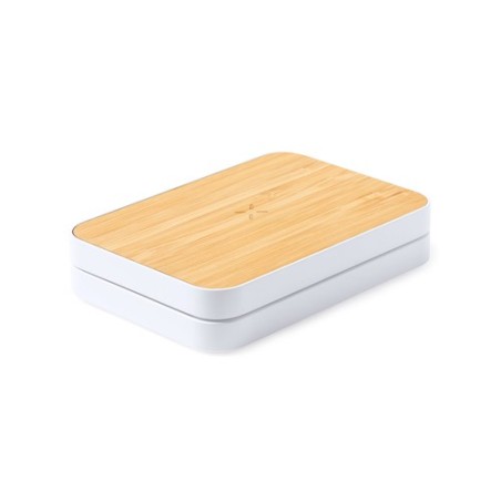Chargeur Sans Fil Pliable 15W Personnalisé Meller Matières : bambou cadeau entreprise pas cher