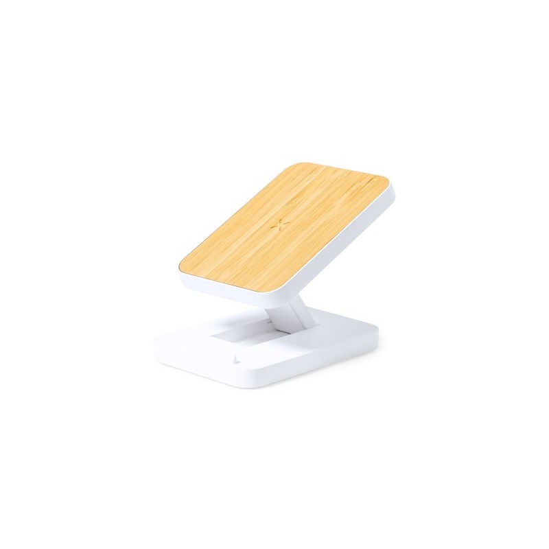Chargeur Sans Fil Pliable 15W Personnalisé Meller Matières : bambou goodies publicitaire événementiel
