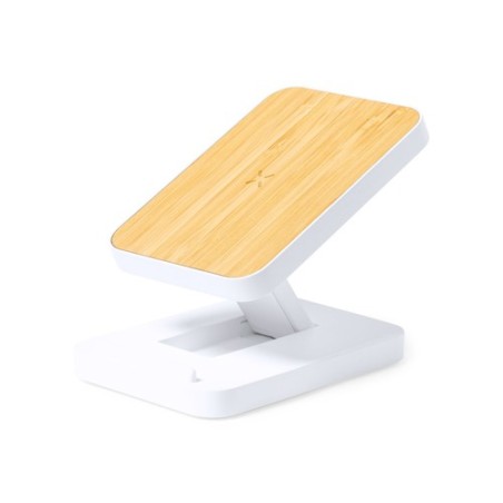 Chargeur Sans Fil Pliable 15W Personnalisé Meller Matières : bambou goodies publicitaire événementiel