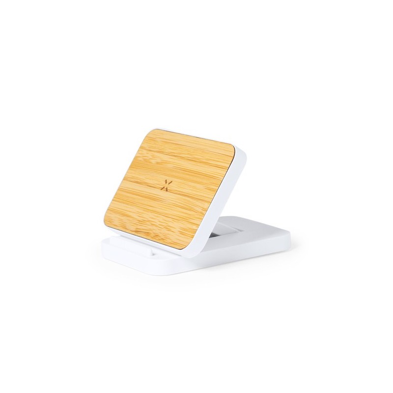 Chargeur Sans Fil Pliable 15W Personnalisé Meller Matières : bambou objet promotionnel éco-responsable