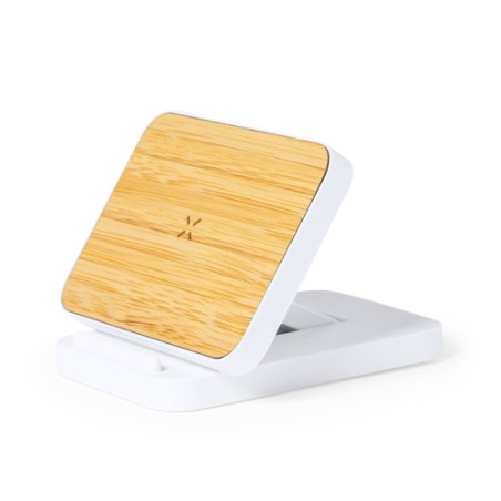 Chargeur Sans Fil Pliable 15W Personnalisé Meller Matières : bambou objet promotionnel éco-responsable