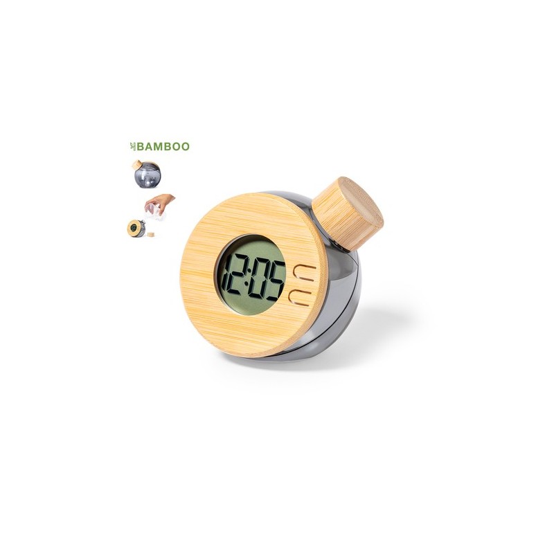 Horloge de bureau  personnalisée pas cher - Graox Matières : bambou