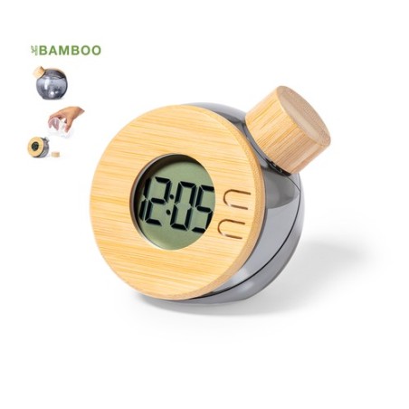 Horloge de bureau  personnalisée pas cher - Graox Matières : bambou