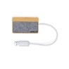 Port USB Pratique Éco-responsable Personnalisé pas cher - Barney Matières : bambou Couleurs : gris