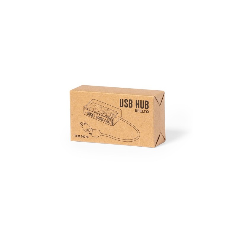 Port USB Pratique Éco-responsable Personnalisé pas cher - Barney Matières : bambou Couleurs : gris goodies publicitaire événemen