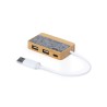 Port USB Pratique Éco-responsable Personnalisé pas cher - Barney Matières : bambou Couleurs : gris marquage laser ultra précis