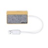 Port USB Pratique Éco-responsable Personnalisé pas cher - Barney Matières : bambou Couleurs : gris objet promotionnel éco-respon
