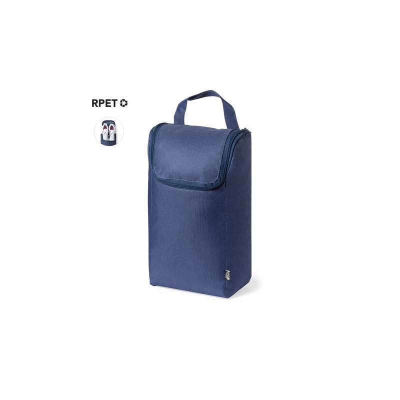 Sac Éco-responsable et Pratique à Chaussures Personnalisé pas cher Helanor Couleurs : noir Matières : polyester recyclé marquage