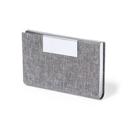 Porte-Cartes Éco-responsable et Pratique Personnalisé - Restek Couleurs : gris Matières : polyester recyclé cadeau entreprise pa