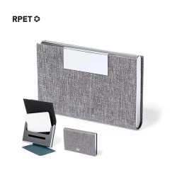 Porte-Cartes Éco-responsable et Pratique Personnalisé - Restek Couleurs : gris Matières : polyester recyclé marquage laser ultra