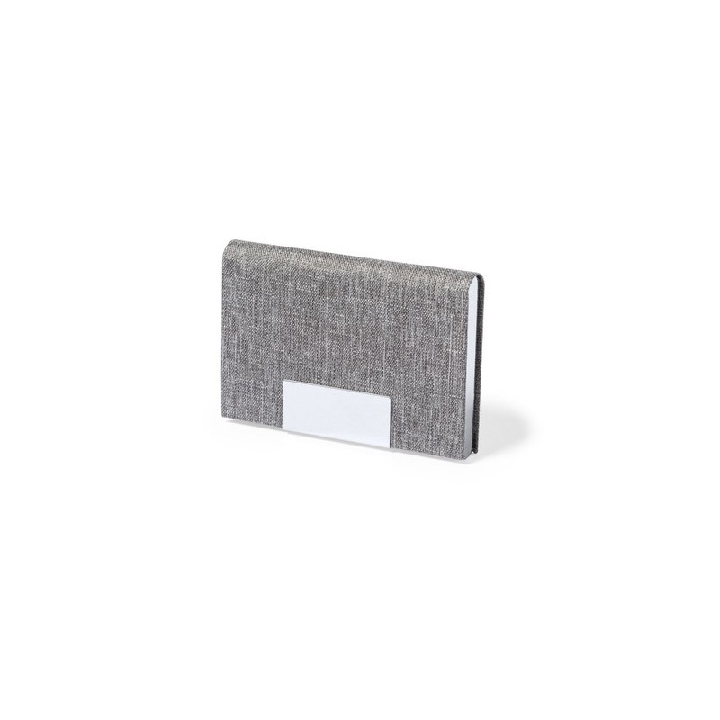 Porte-Cartes Éco-responsable et Pratique Personnalisé - Restek Couleurs : gris Matières : polyester recyclé impression logo haut