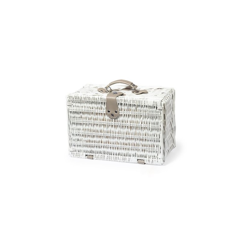 Sac Isotherme Thermique Personnalisé pour Picnic Midland Matières : osier Couleurs : blanc cadeau entreprise pas cher
