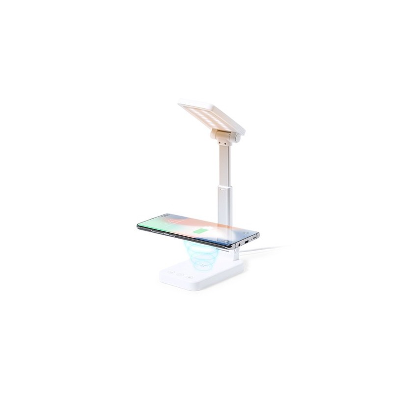 Lampe Personnalisée Multifonction Éclairante et Chargeur Cirgux Matières : aluminium Couleurs : blanc cadeau collaborateur premi